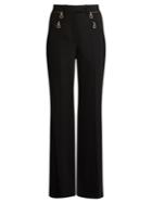 Nina Ricci Zip-pocket Wide-leg Wool Trousers
