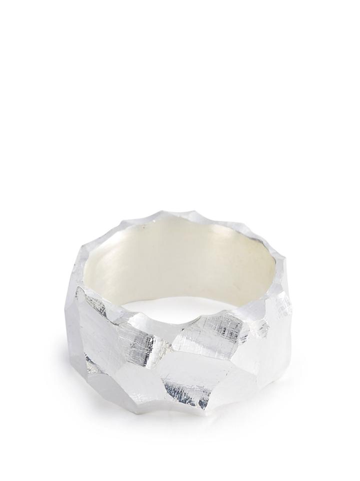 All Blues Rauk Narrow Carved Sterling-silver Ring