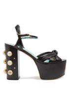 Gucci Allie Embellished-heel Platform Sandals
