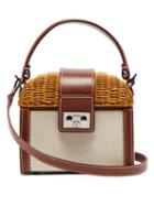 Matchesfashion.com Rodo - Wicker & Leather Box Bag - Womens - Brown Multi