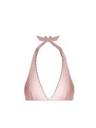 Matchesfashion.com Heidi Klein - St Jean De Luz Pompom Trimmed Bikini Top - Womens - Pink Multi