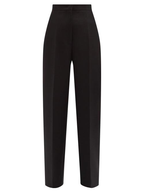 Matchesfashion.com Jil Sander - High-rise Wool-twill Straight-leg Trousers - Womens - Black