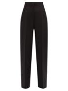Matchesfashion.com Jil Sander - High-rise Wool-twill Straight-leg Trousers - Womens - Black