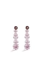 Simone Rocha - Floral-crystal Drop Earrings - Womens - Purple