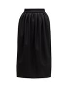 Matchesfashion.com Rochas - Gathered Waist Wool Felt Skirt - Womens - Black