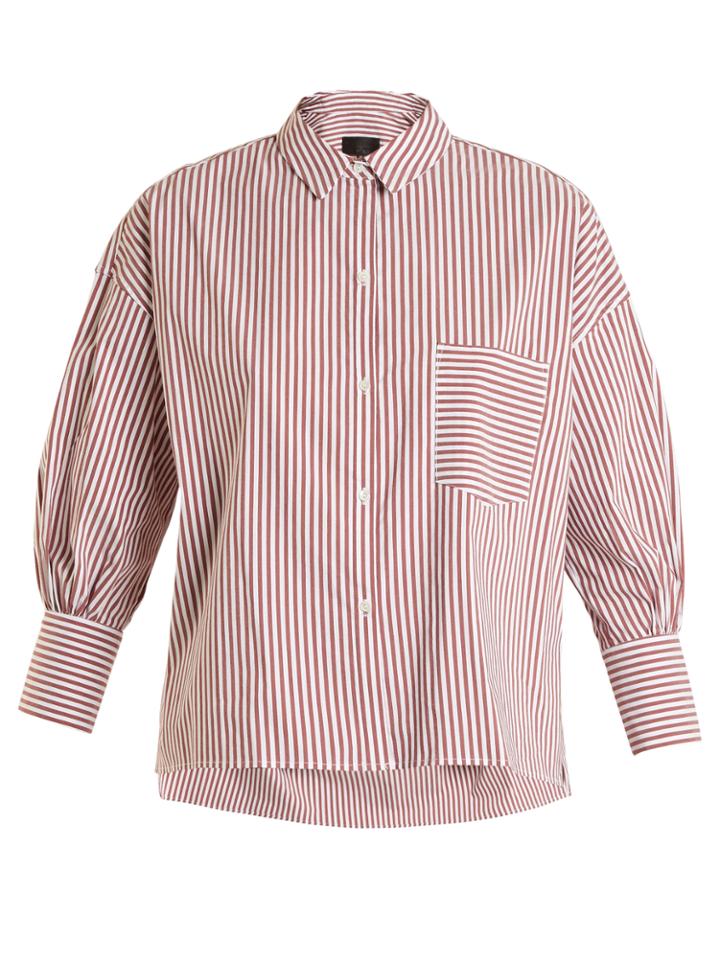 Nili Lotan Filmore Striped Cotton Shirt