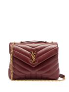 Matchesfashion.com Saint Laurent - Loulou Quilted-leather Cross-body Bag - Womens - Burgundy