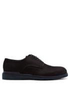 Matchesfashion.com Giorgio Armani - Chevron Effect Derby Shoes - Mens - Navy