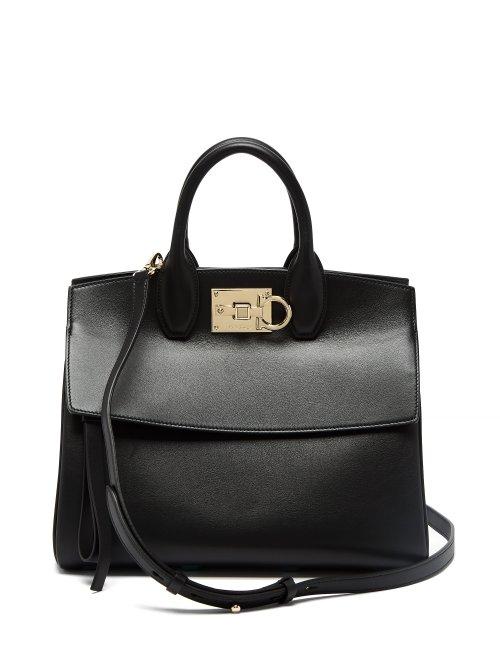 Matchesfashion.com Salvatore Ferragamo - Studio Leather Tote - Womens - Black