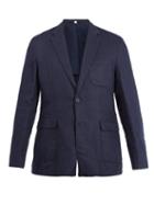 Matchesfashion.com Orlebar Brown - Edgar Notch Lapel Linen Blazer - Mens - Navy