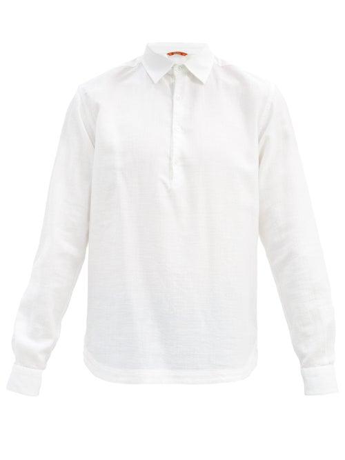 Matchesfashion.com Barena Venezia - Pavan Half-placket Cotton Shirt - Mens - White