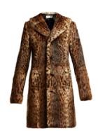 Matchesfashion.com Saint Laurent - Leopard Print Rabbit Fur Coat - Womens - Leopard