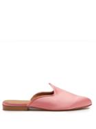 Matchesfashion.com Le Monde Beryl - Venetian Backless Satin Slipper Shoes - Womens - Light Pink