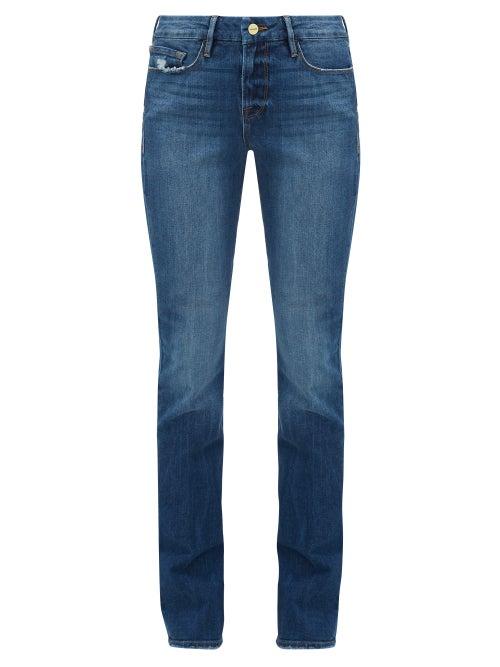Matchesfashion.com Frame - Le Mini Bootcut Jeans - Womens - Denim