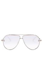 Matchesfashion.com Stella Mccartney - Angular Aviator Sunglasses - Womens - Grey Silver