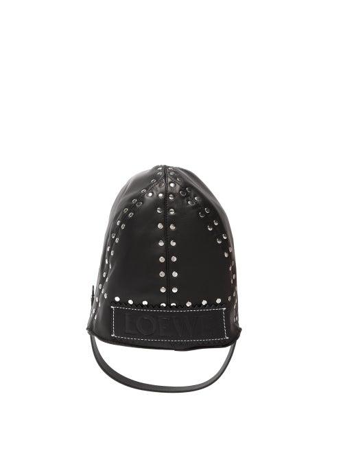 Matchesfashion.com Loewe - Studded Leather Driving Hat - Mens - Black