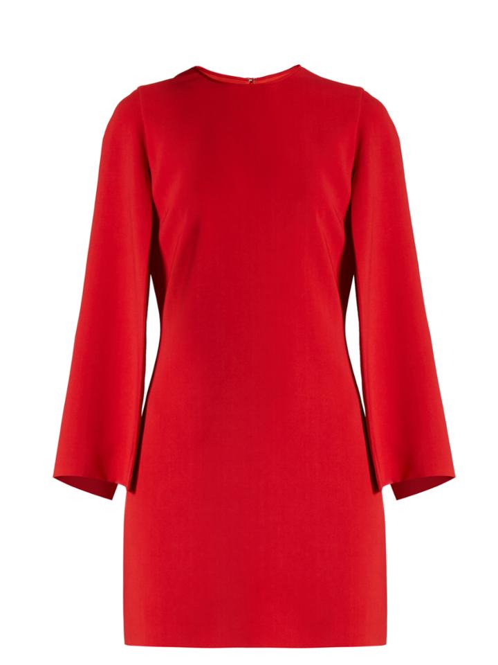 Givenchy Round-neck Long-sleeved Cady Mini Dress