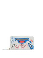 Balenciaga Classic City Mini Graffiti-print Leather Wallet