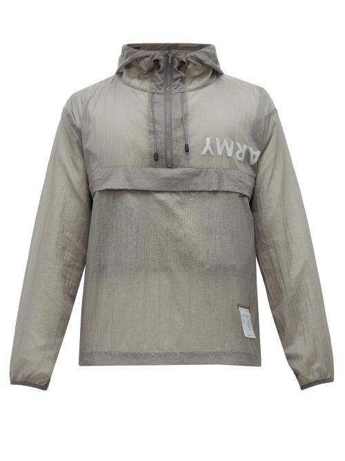 Matchesfashion.com Satisfy - Reflective Logo Anorak - Mens - Grey