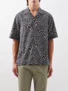 Paul Smith - Floral-print Cotton-blend Short-sleeved Shirt - Mens - Black White