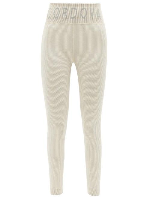 Cordova - Logo-print Technical-jersey Base-layer Leggings - Womens - Ivory