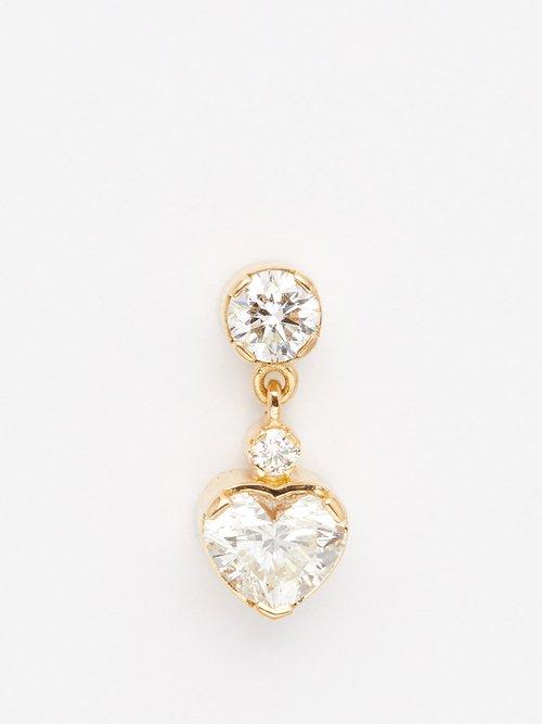 Sophie Bille Brahe - Chambre Diamant Diamond & 18kt Gold Single Earring - Womens - Gold Multi