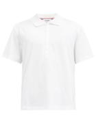 Matchesfashion.com Thom Browne - Four-bar Cotton-piqu Polo Shirt - Mens - White