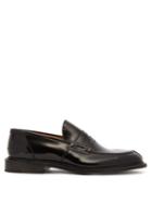 Matchesfashion.com Tricker's - James Leather Penny Loafers - Mens - Black