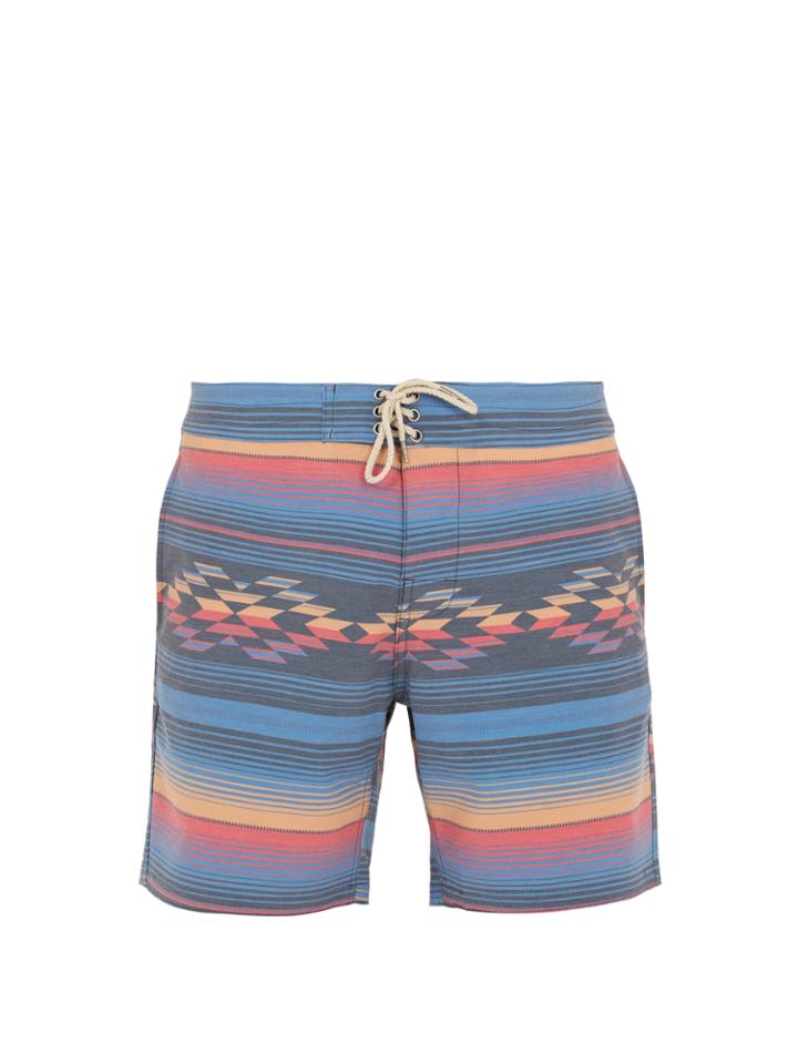 Faherty Geometric Striped-print Shorts