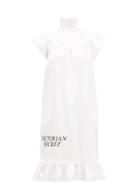 Matchesfashion.com Batsheva - Victorian Secret Cotton-poplin Midi Dress - Womens - White