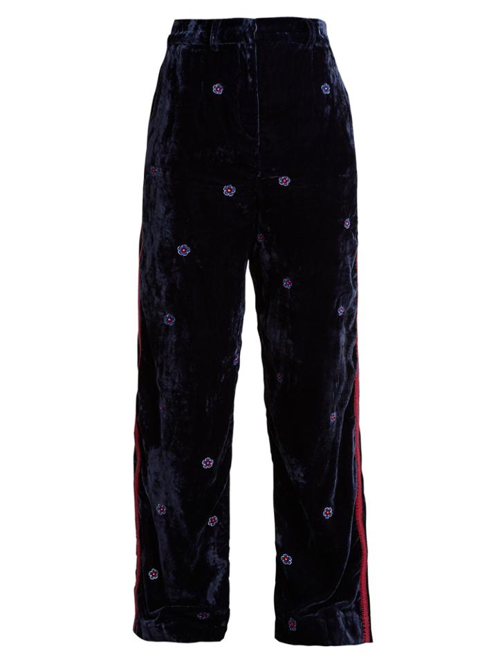 Jupe By Jackie Moritz Wide-leg Silk-velvet Trousers