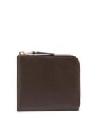 Matchesfashion.com Comme Des Garons Wallet - Zip-around Grained-leather Wallet - Womens - Brown
