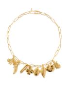 Aurlie Bidermann - Turtle-charm & 18kt Gold-dipped Charm Necklace - Womens - Gold