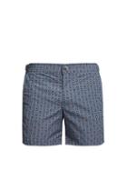 Matchesfashion.com Alexander Mcqueen - Floral Print Swim Shorts - Mens - Blue