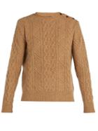 Matchesfashion.com Polo Ralph Lauren - Cable Knit Merino Wool Sweater - Mens - Camel