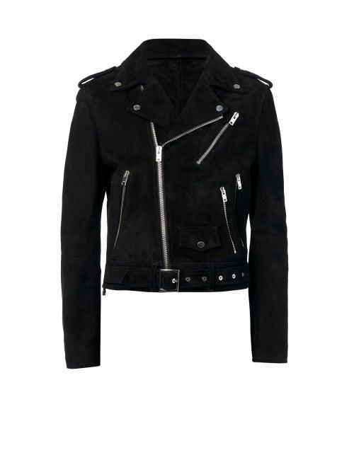 Amiri - Suede Biker Jacket - Mens - Black