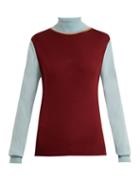 Matchesfashion.com Roksanda - Elsta Wool Roll Neck Sweater - Womens - Burgundy Multi