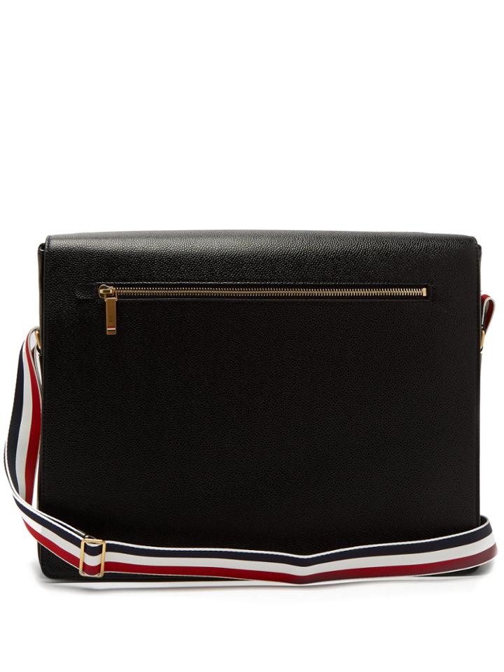 Thom Browne Pebbled-leather Messenger Bag