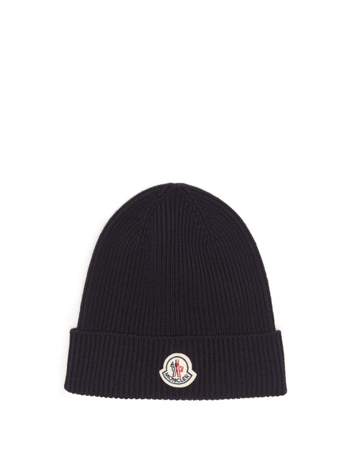Moncler Ribbed-knit Beanie Hat