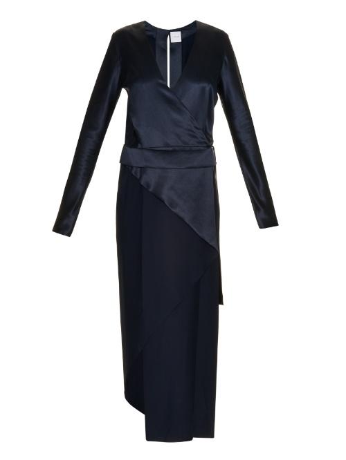 Dion Lee Silk-satin Bias Wrap Dress