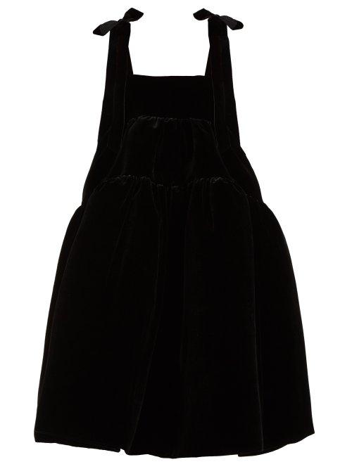 Matchesfashion.com Cecilie Bahnsen - Bey Velvet Dress - Womens - Black