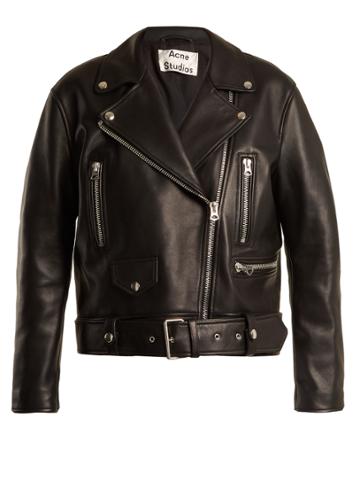 Acne Studios Merlyn Oversized Leather Biker Jacket