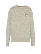 Matchesfashion.com Maison Kitsun - Limone Patch Cotton Blend Jersey Sweatshirt - Mens - Light Grey