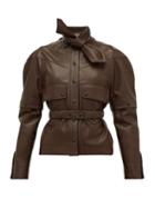 Matchesfashion.com Symonds Pearmain - Deconstructed Leather Jacket - Womens - Brown