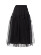 Matchesfashion.com Molly Goddard - Lottie Gathered Tulle Skirt - Womens - Black