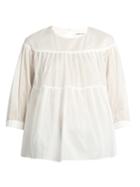 Muveil Tiered Pleated Cotton Top