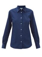 Matchesfashion.com Officine Gnrale - Colombe Cotton-denim Herringbone Shirt - Womens - Denim