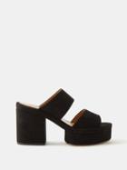 Chlo - Odina 65 Suede Platform Sandals - Womens - Black