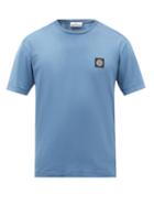 Stone Island - Logo-patch Cotton-jersey T-shirt - Mens - Blue