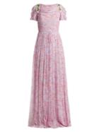 Carolina Herrera Wildflower-print Silk-chiffon Gown